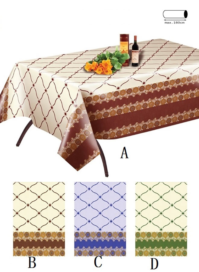 PVC or PEVA WITH NONWOVEN or FLANNEL TABLECLOTH