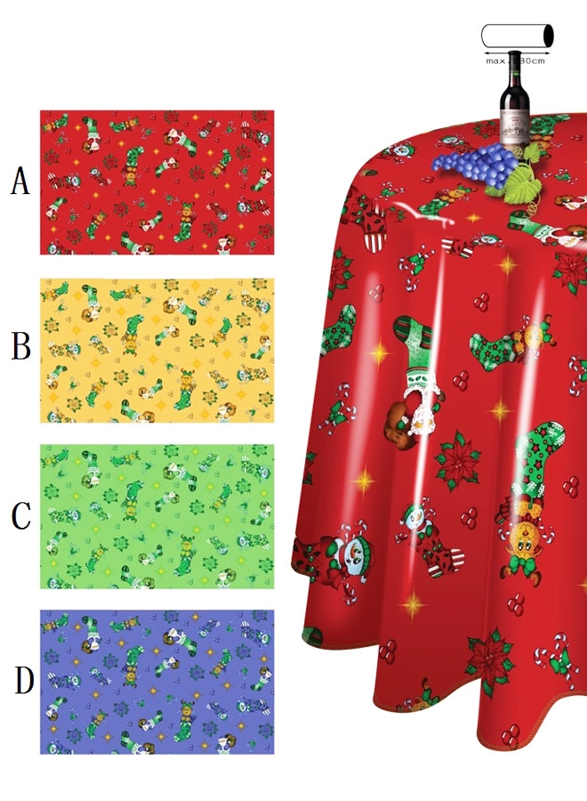 PVC or PEVA WITH NONWOVEN or FLANNEL TABLECLOTH