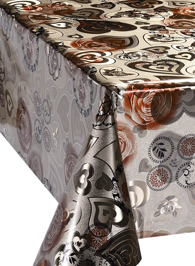 PVC Double gold or silver printing embossing tablecloths