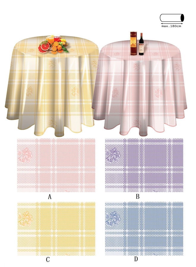 PVC coating Jacquard tablecloth